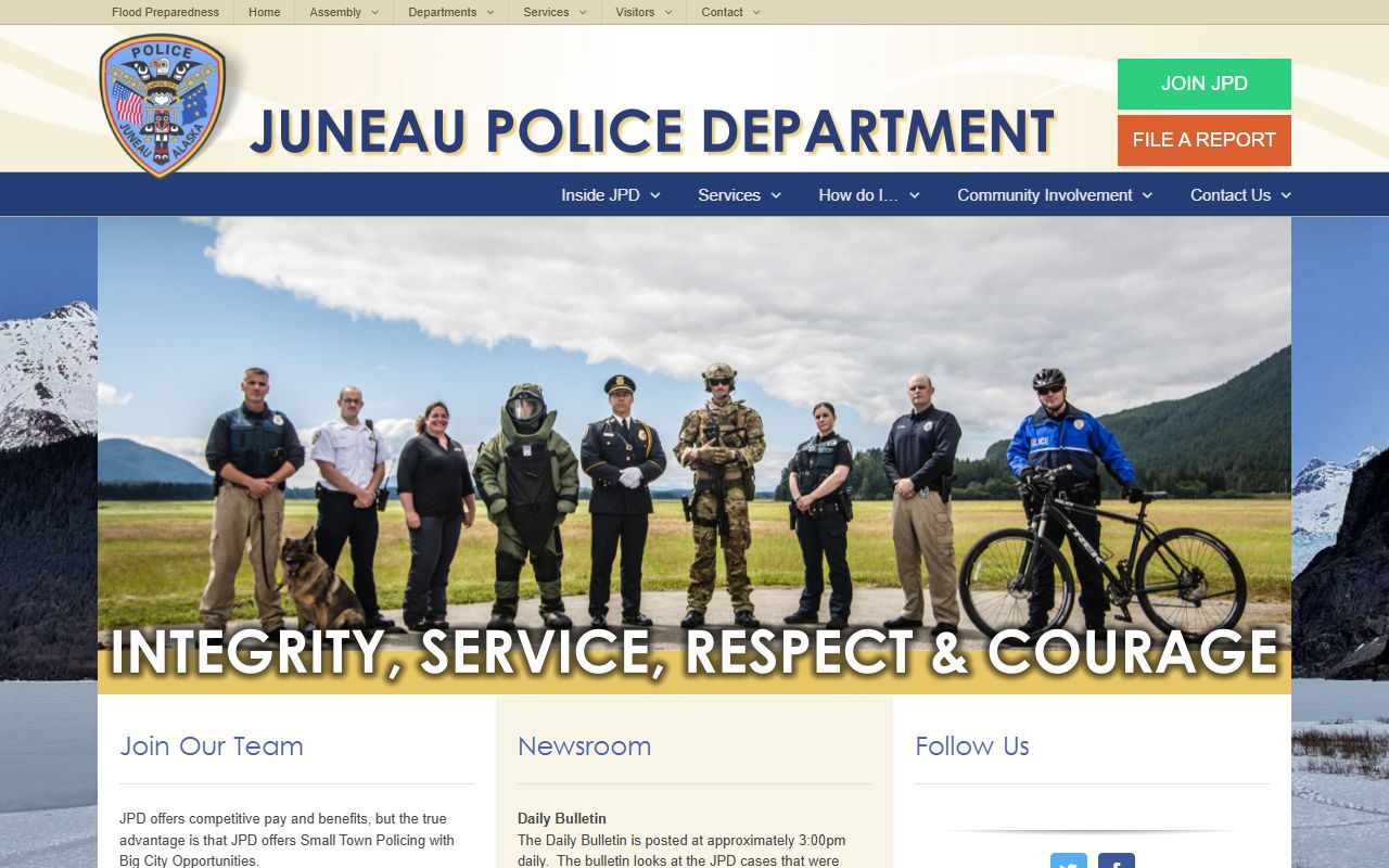Juneau Alaska police department public records website