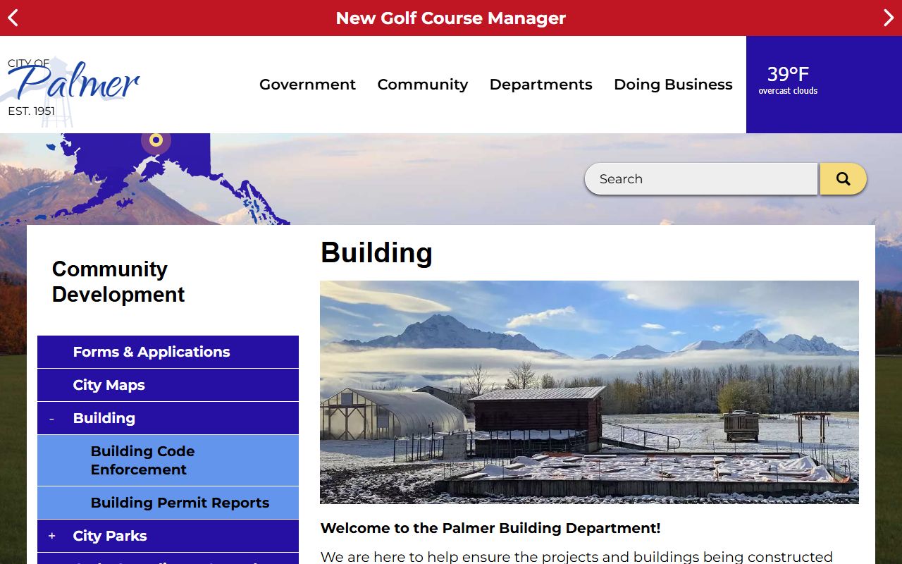 Palmer Alaska public records community development building permits