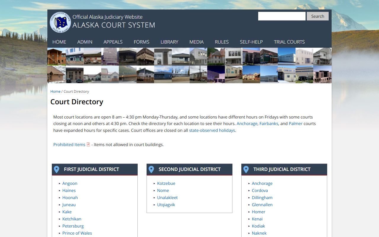 Denali Borough public records - Alaska court system directory