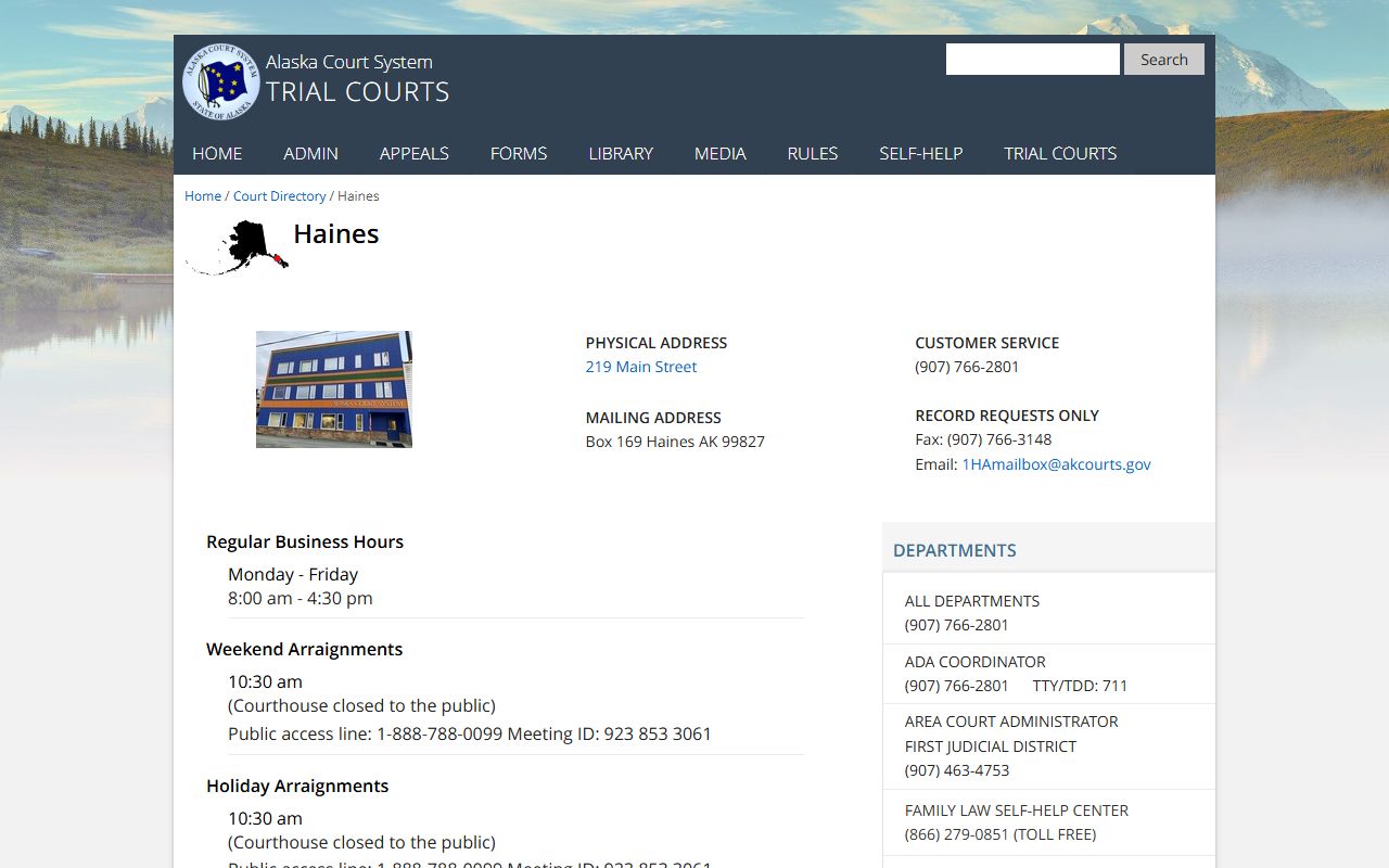 Haines Borough public records - Alaska court directory