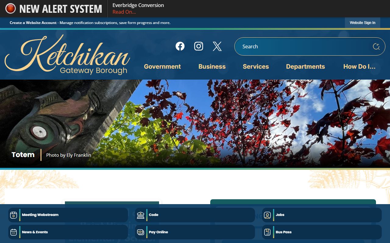 Ketchikan Gateway Borough official website with public records links