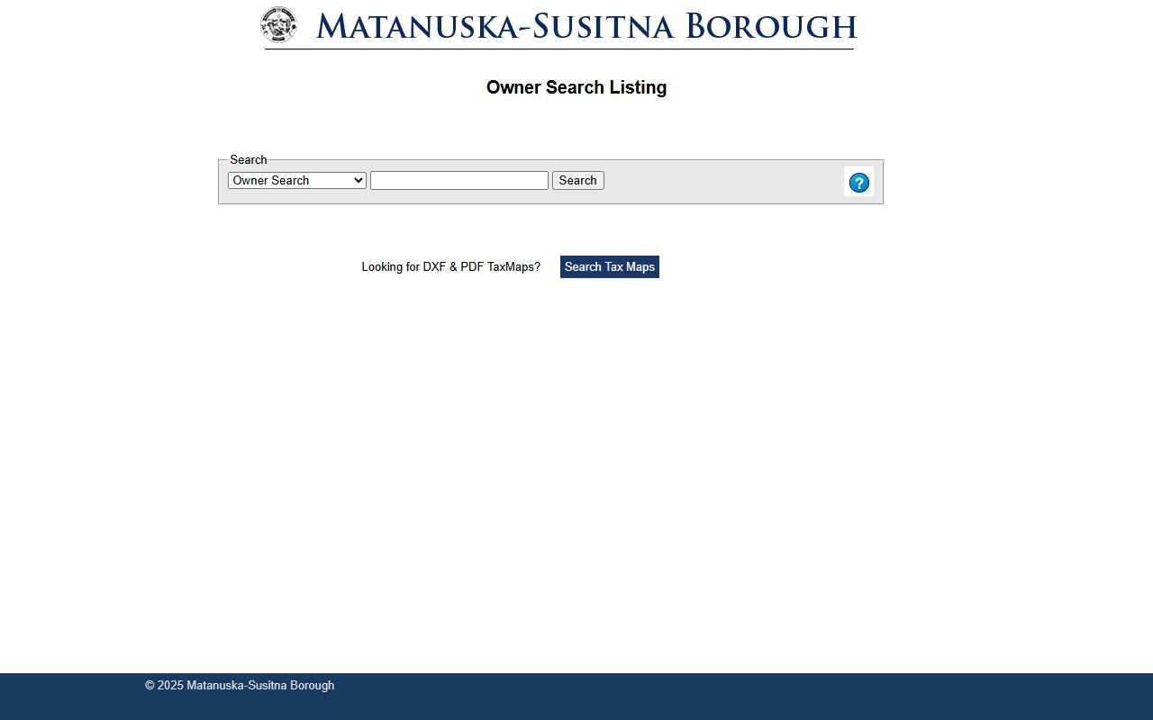 Matanuska-Susitna Borough public records property search portal