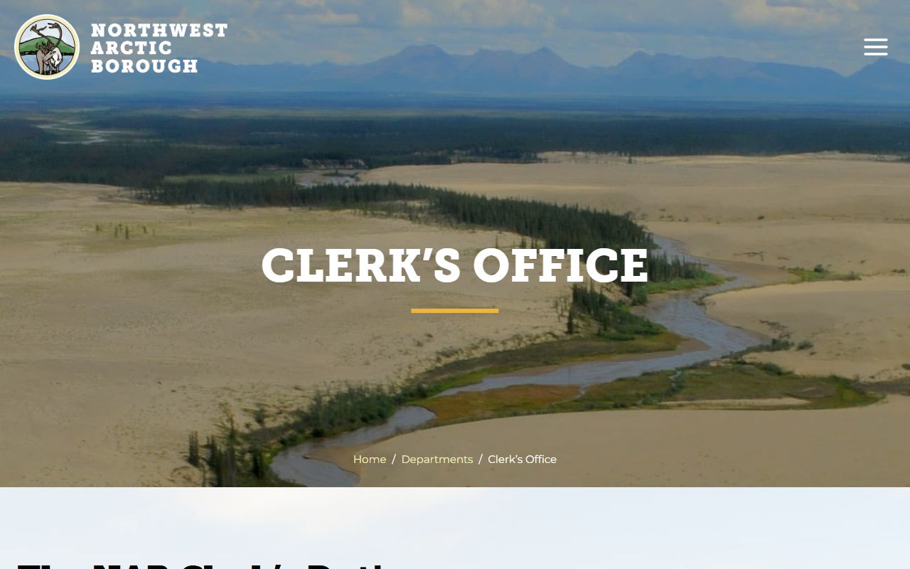 Northwest Arctic Borough public records clerk recording office