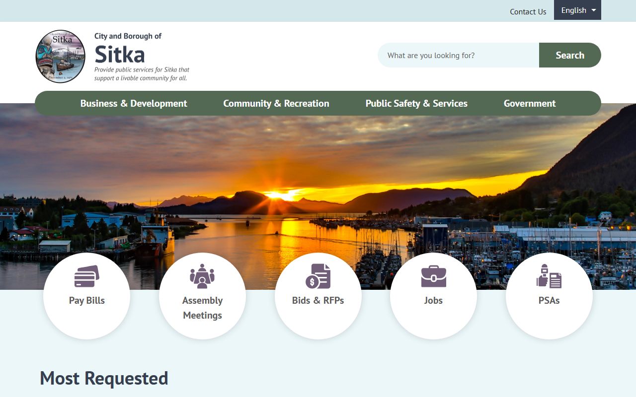 Sitka Alaska public records City and Borough of Sitka official site