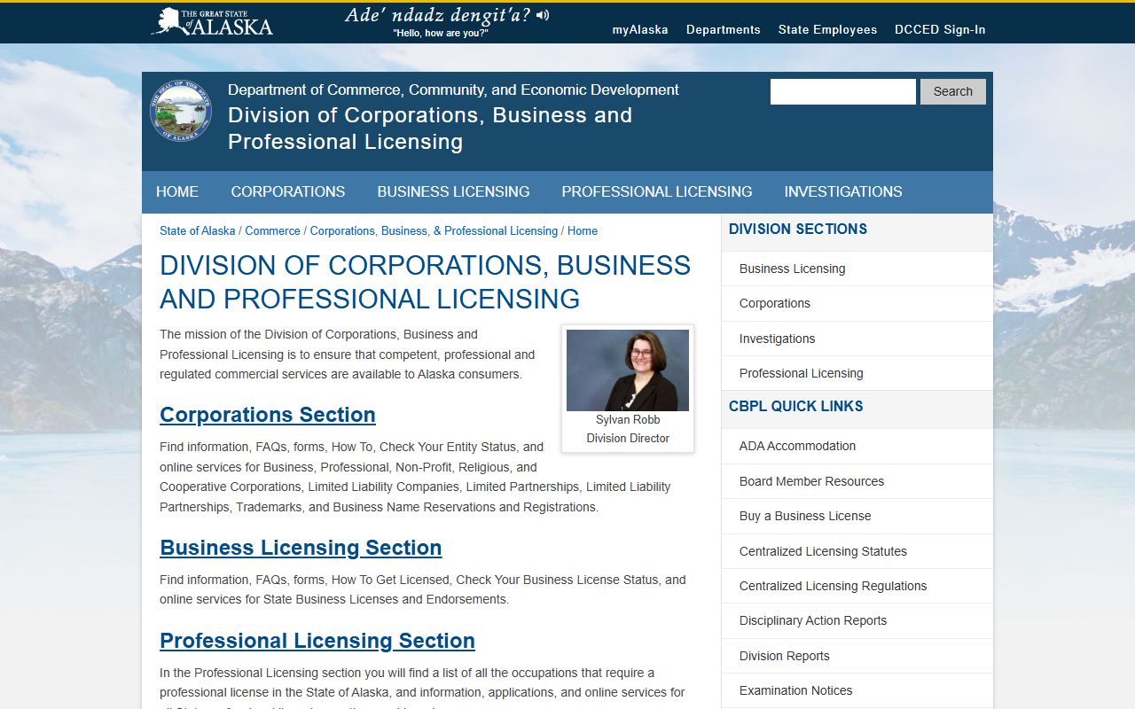 Alaska business entity search public records portal